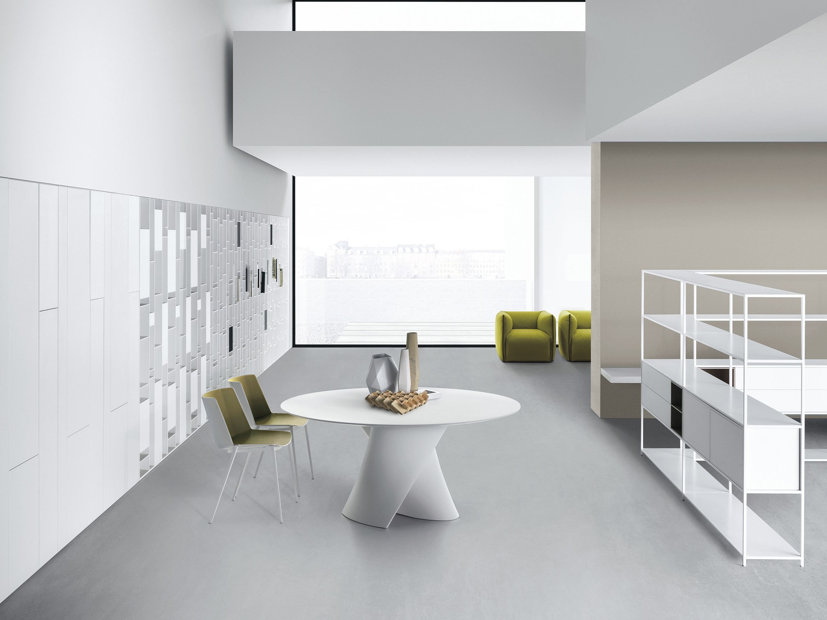 Круглый стол из Cristalplant® MDF Italia S TABLE ARCH-00076388 - Вид №1