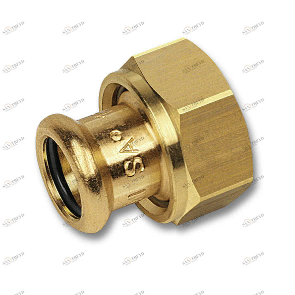 1835928112 SANHA 8359G пресс-фитинг, бронза, разъемн.соед.с плоск.упл. 28x11/2 мм 