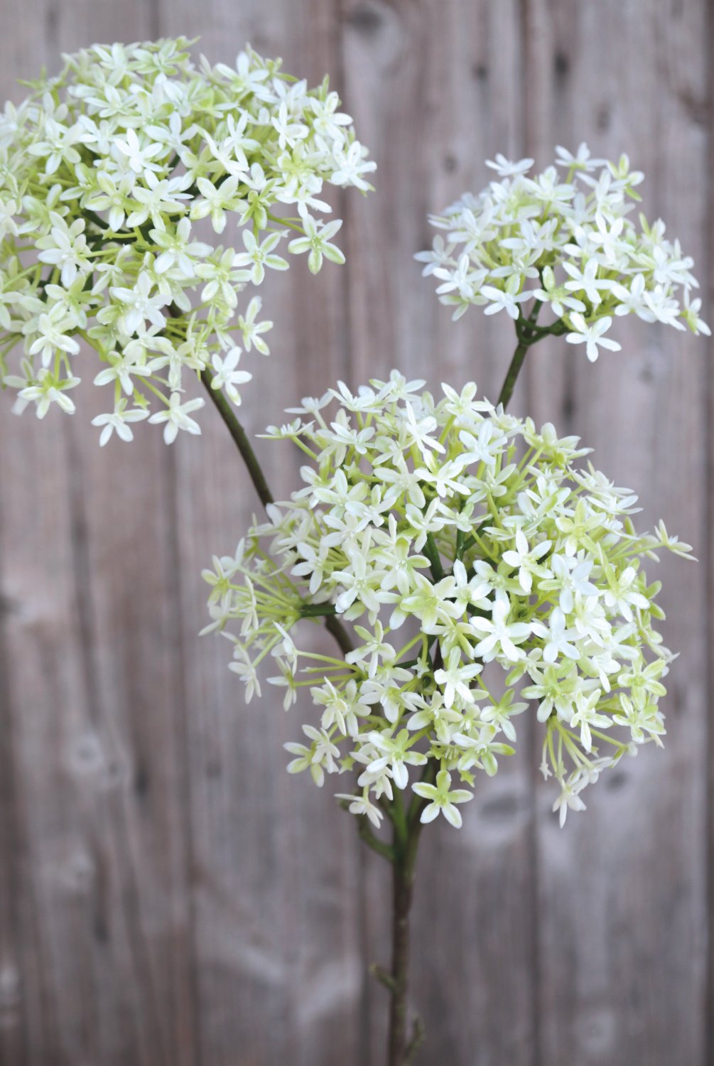 3304 708 a3 Искусственная корона, 3 цветка, 76 см, бело-зеленая H-andreas  - Вид №2