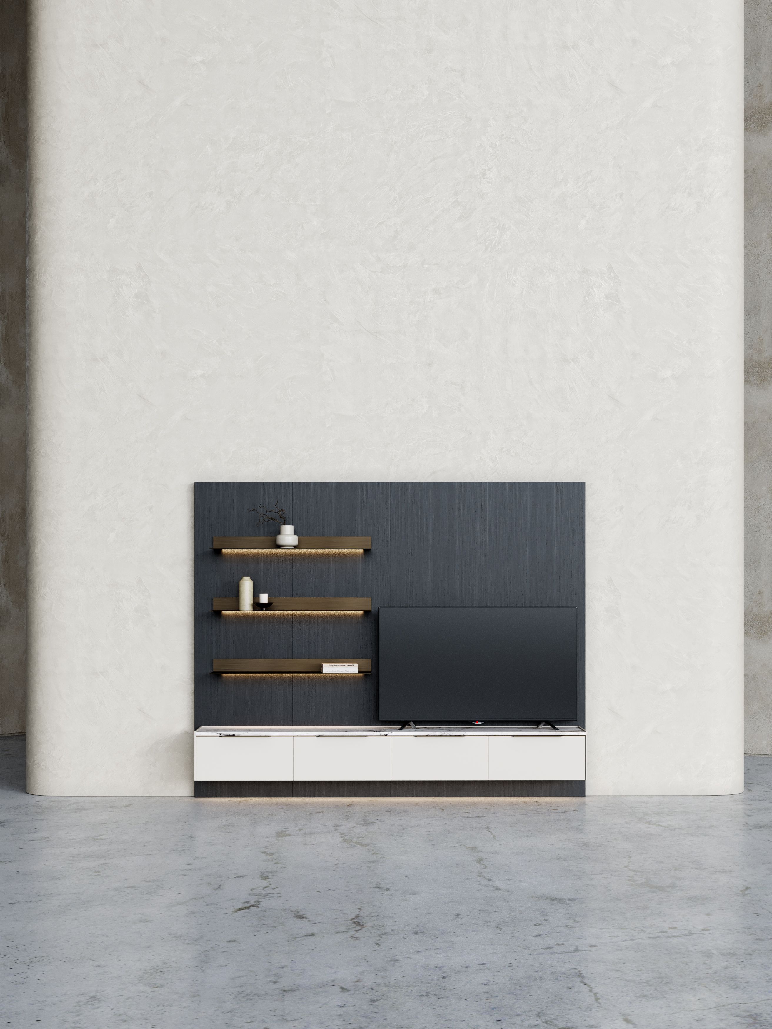 Деревянный шкаф для телевизора с ящиками Stylish Club Landform ARCH-00071082 - Вид №1