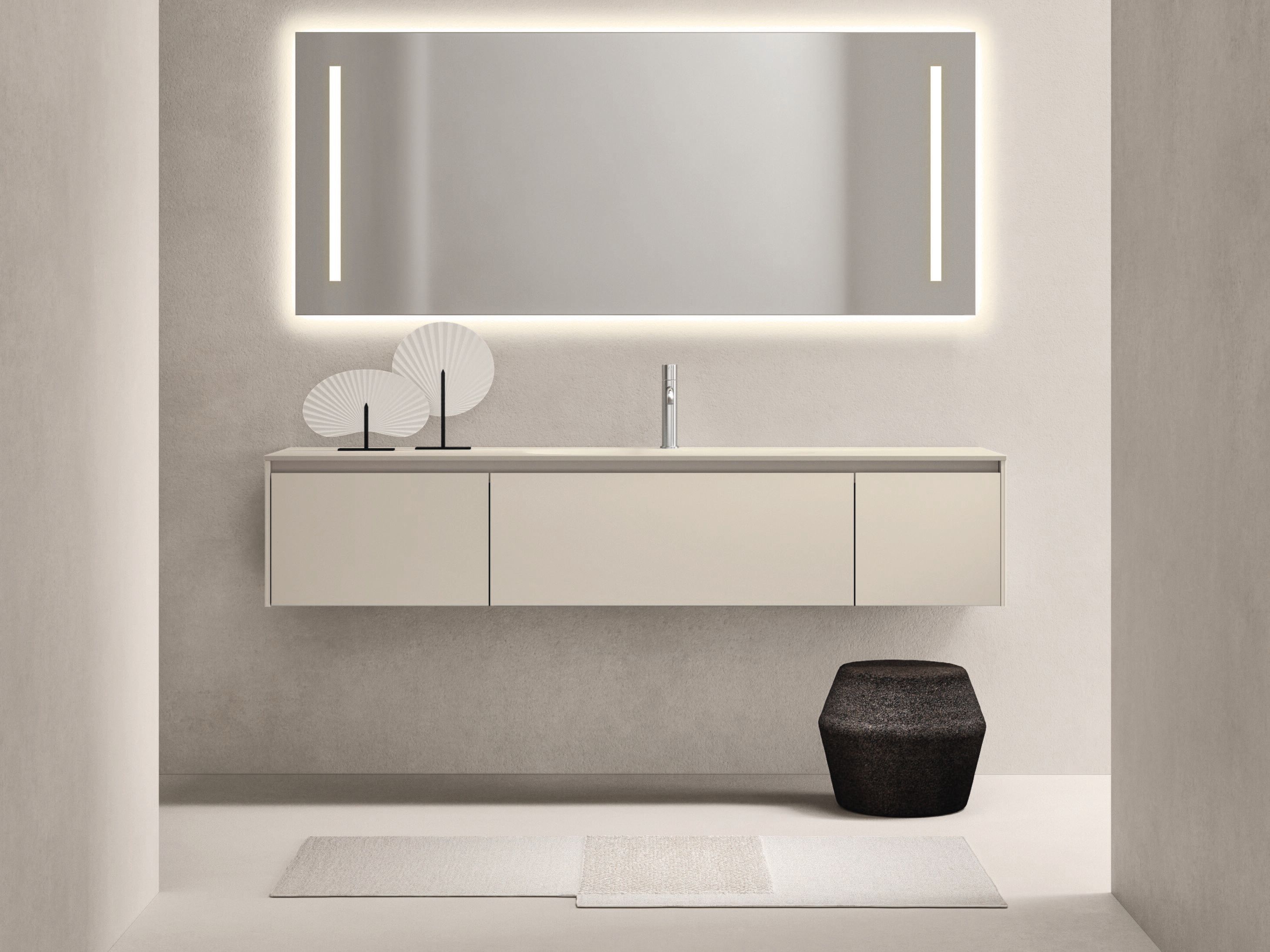 Одиночный деревянный и Milltek подвесной умывальник со встроенным умывальником Noorth синтез ARCH-00000300 - Вид №2