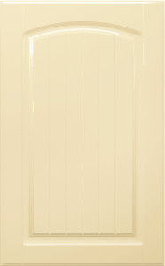 Фасады для кухни Кантри Фрезеровка «Арка сложная» Сливки глянец №201