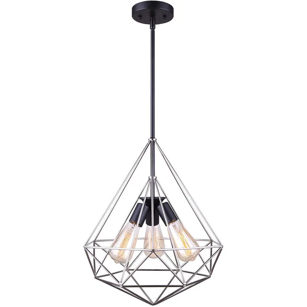 Светильник подвесной Grizel TL1178H-03BC, 3 лампы, 13 м², цвет серебристый Toplight STLM-2001522
