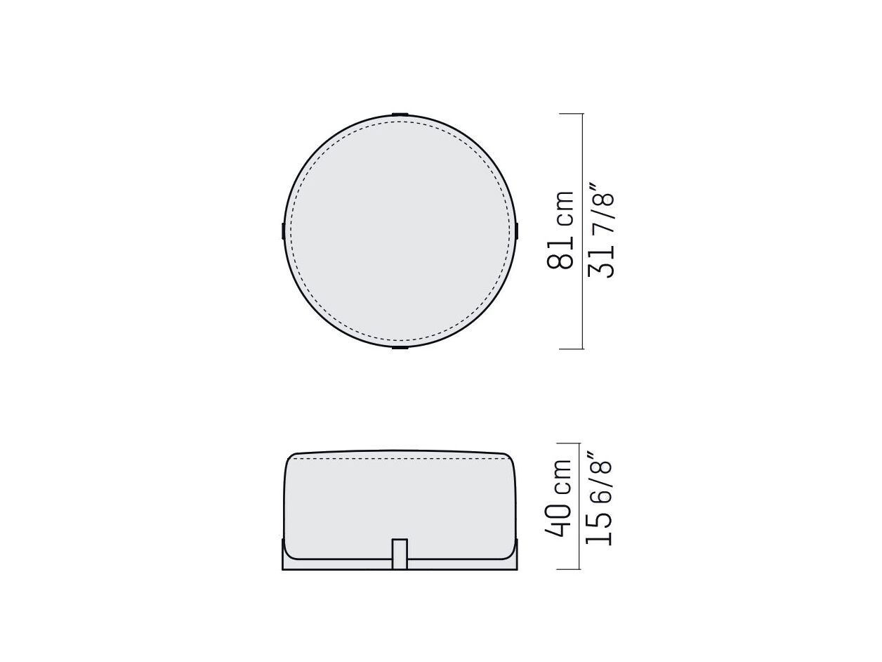 Круглый пуф из ткани Piet Boon Джейн ARCH-00089615 - Вид №4