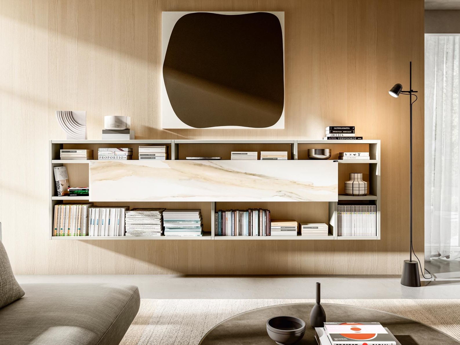 Книжный шкаф с письменным столом Lago SPACE SAVING IDEAS 1215 ARCH-00003015