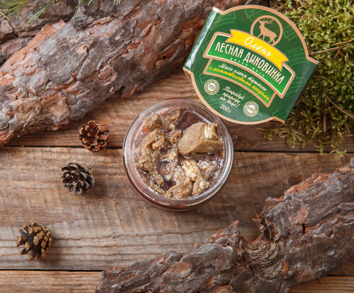 3339 Тушеное мясо оленя с можжевеловыми ягодами (стекло) Вкусляндия  - Вид №1