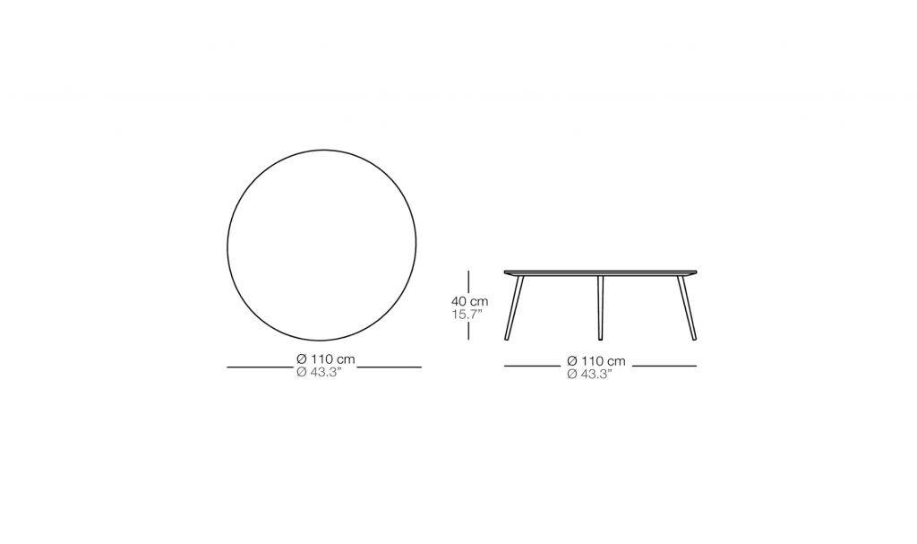 Столик низкий Vint ø110x40 Bivaq sun-id-1986095 - Вид №2