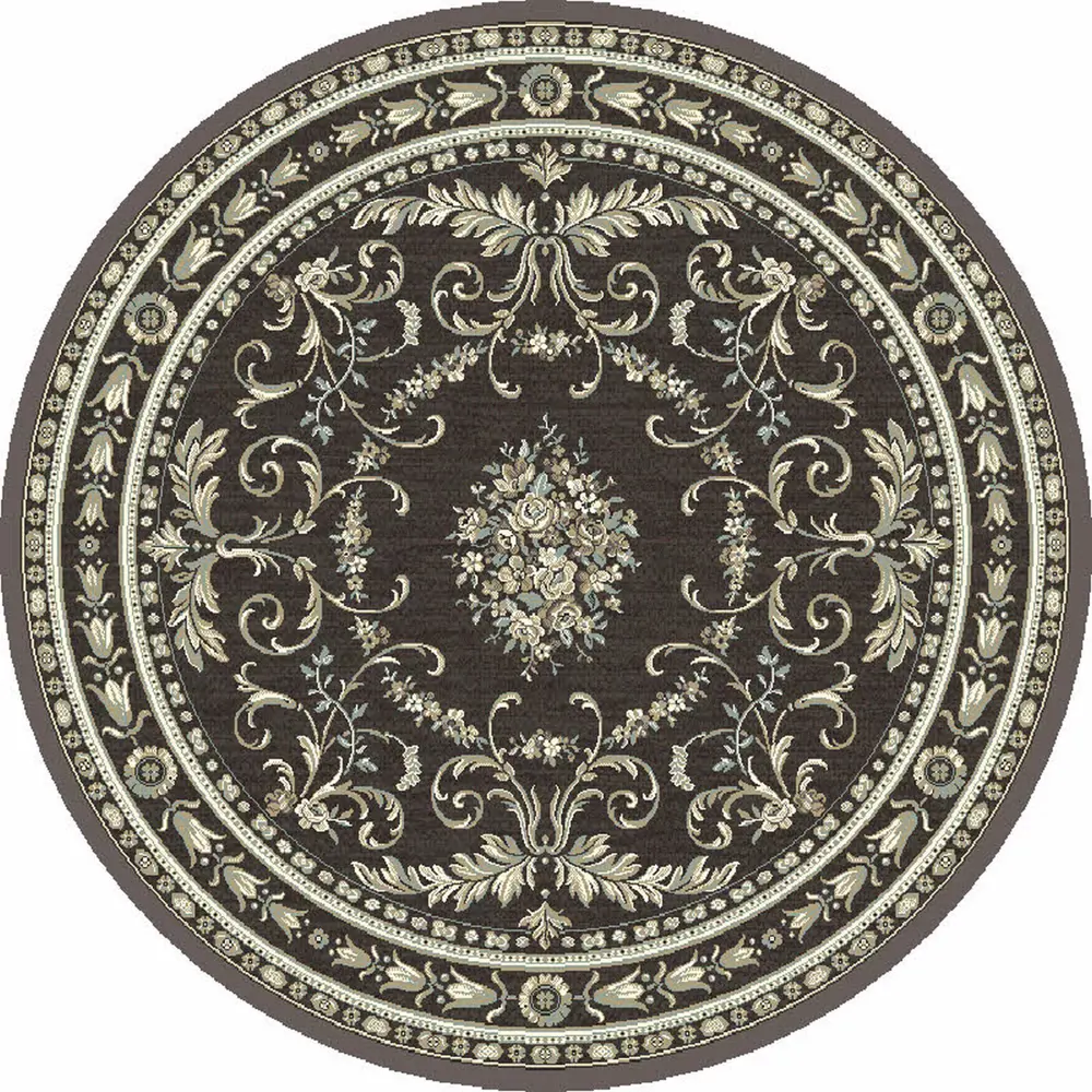 Ковер вискоза Genova 066/757570 ø160 см цвет черный RAGOLLE STLM-2186010