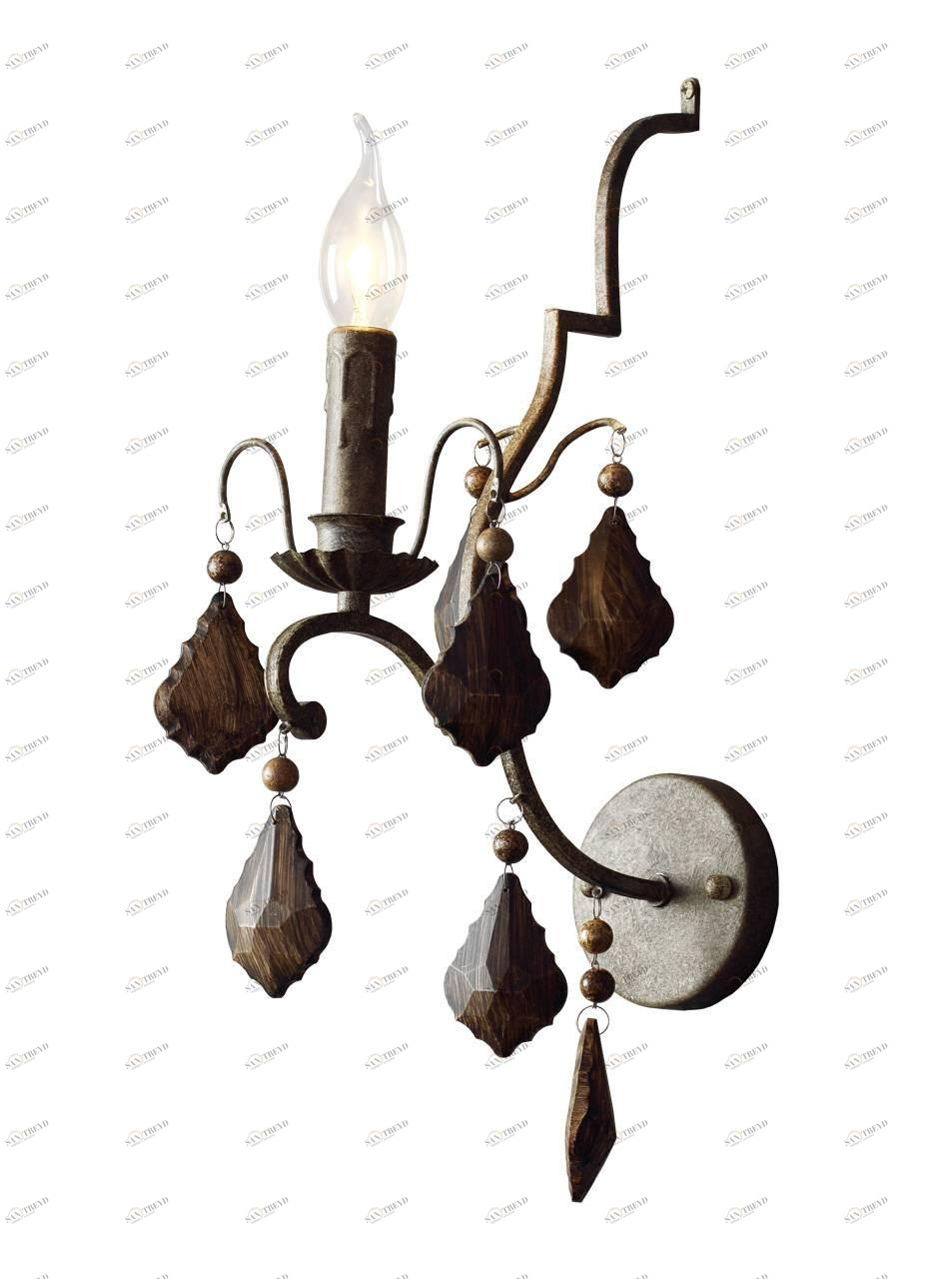 Бра Divinare Stella 3006/01 AP-1 DIVINARE СВЕЧА 078433 Коричневый 