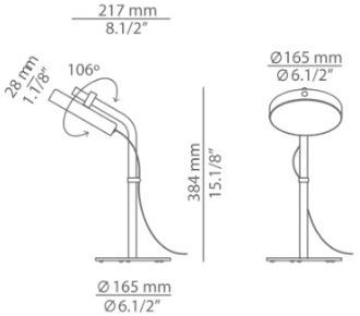Estiluz Настольная лампа из металла с диммером Aro M-3547 - Вид №4