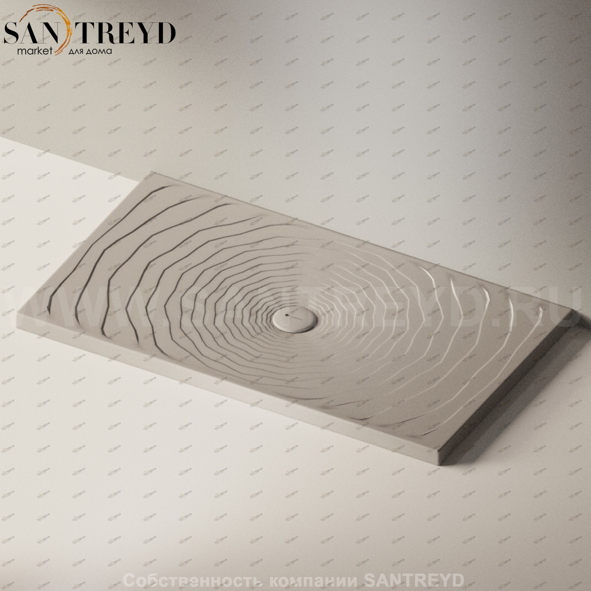 Flaminia WATER DROP Душевой поддон 140 см серый DR140.1019 Ceramica Flaminia DR1401019