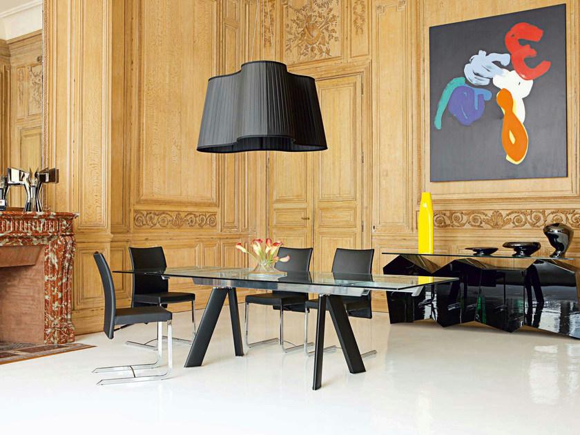 Roche Bobois Раздвижной прямоугольный стол из алюминия и стекла Les contemporains sun-id-1481614 - Вид №2