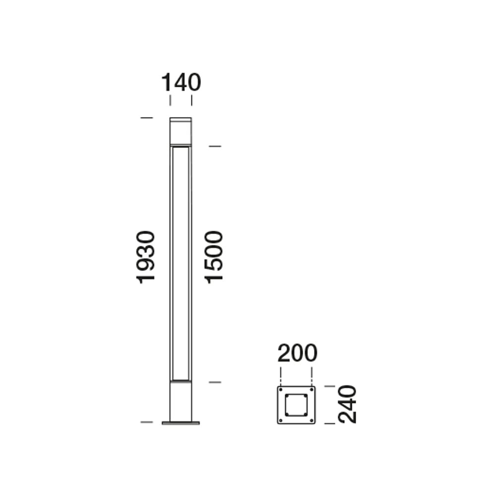 5035662 Мобильный светильник Platek TETRA PARCO  TETRA PARCO H. 1930 mm - LED 4000K  - Вид №10