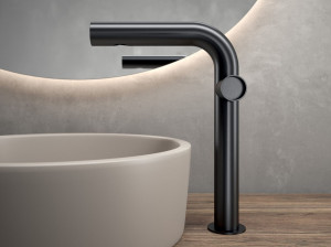 Стальной однорычажный высокий смеситель для раковины