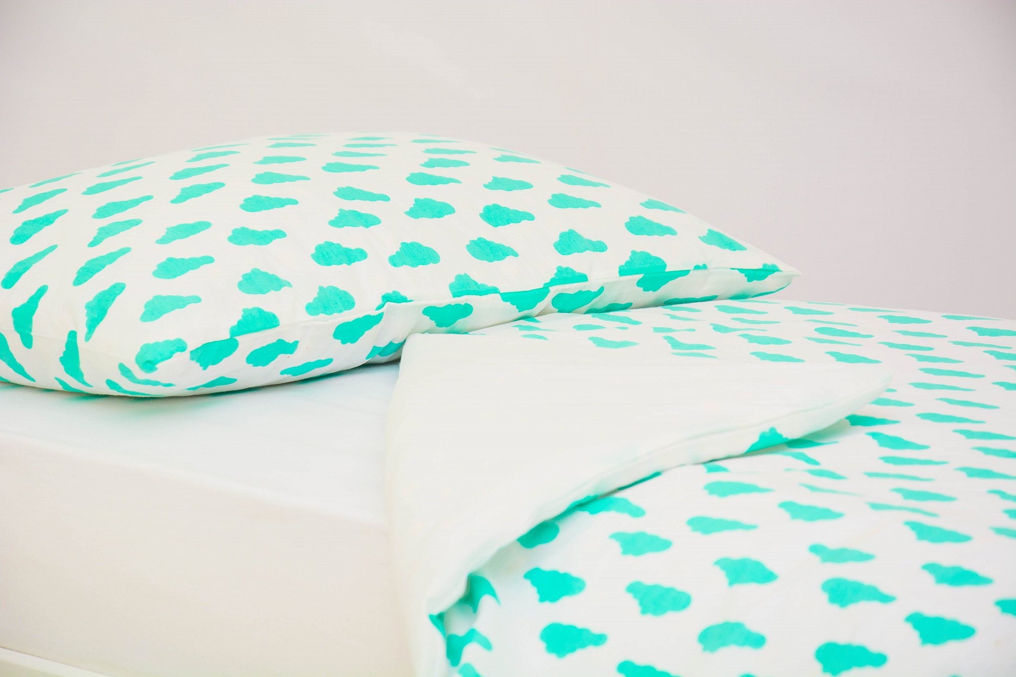 Детское постельное белье "Облака" мятное БЕЛЬМАРКО  327416 Голубой Santreyd  - Вид №2