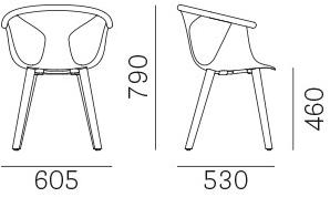 Pedrali Стул из полипропилена штабелируемый с подлокотниками Fox 3725 - Вид №12