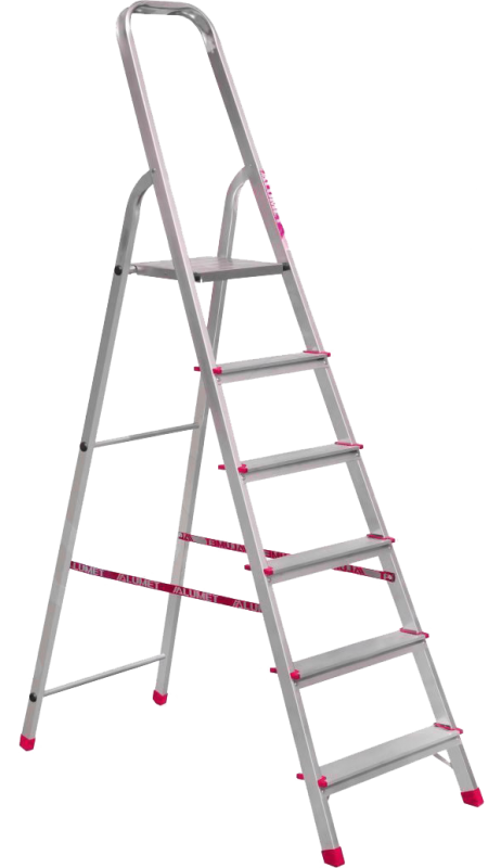 Стремянка стальная оцинкованная 6 ст ALUMET ZZ 406