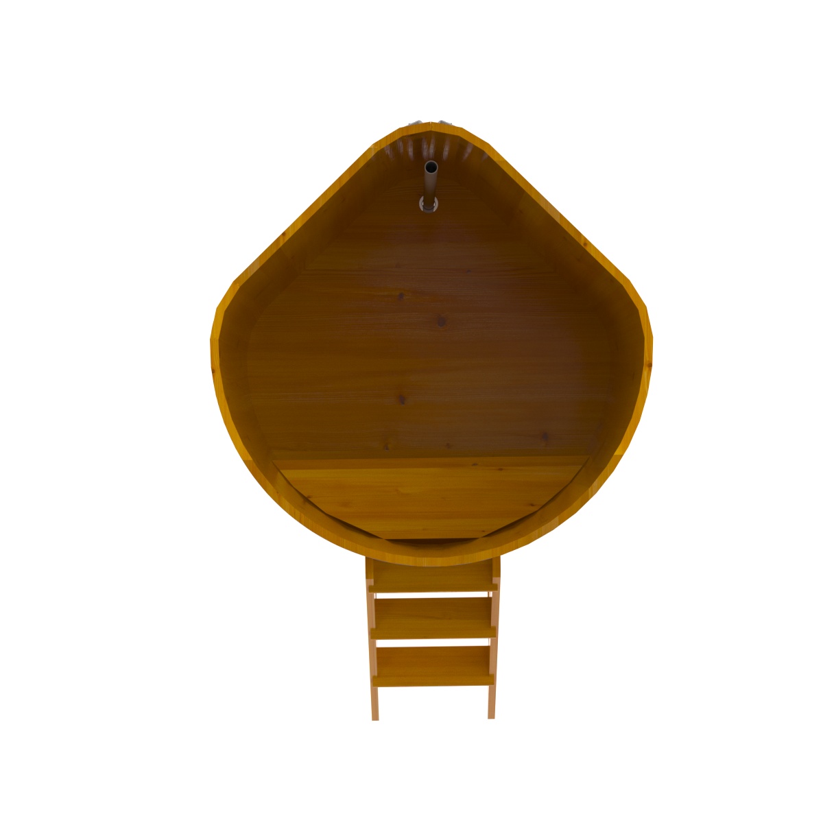 2316 Купель угловая из лиственницы Рустик 1,19х1,19х1,4 натуральная Alyarus  - Вид №5