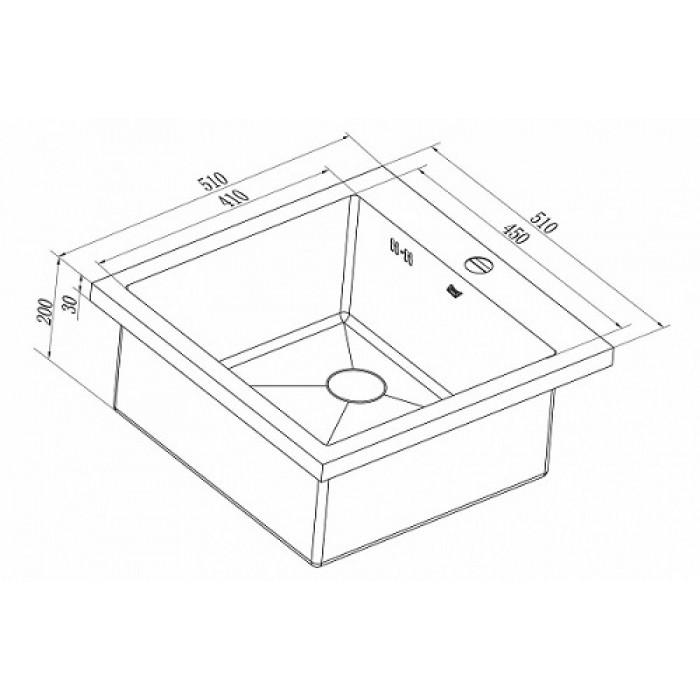 Zorg HR-5151HR Мойка кухонная квадратная Zorg  - Вид №2
