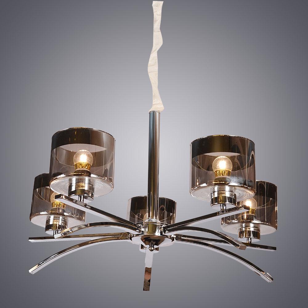 Подвесная люстра Omnilux Alassio OML-55803-05 OMNILUX ДИЗАЙНЕРСКИЕ, ALASSIO 279712 Хром  - Вид №1
