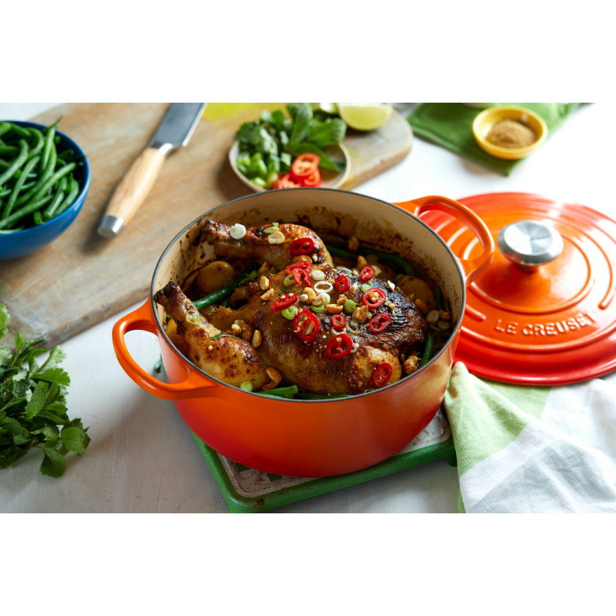 Кастрюля чугунная Le Creuset, Ø26 см, оранжевая 21177260902430 - Вид №4