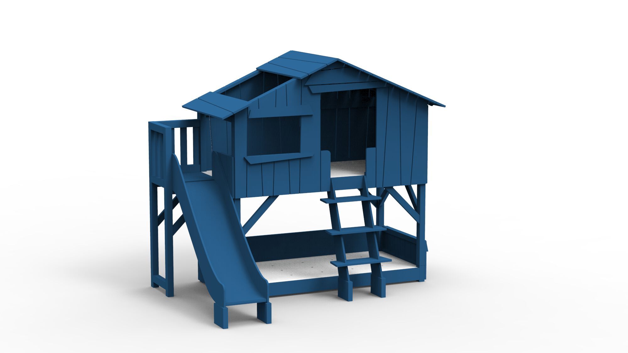 Двухъярусная кровать из МДФ с горкой и платформой Mathy by Bols TREEHOUSE BEDS &amp ARCH-00002332 - Вид №9