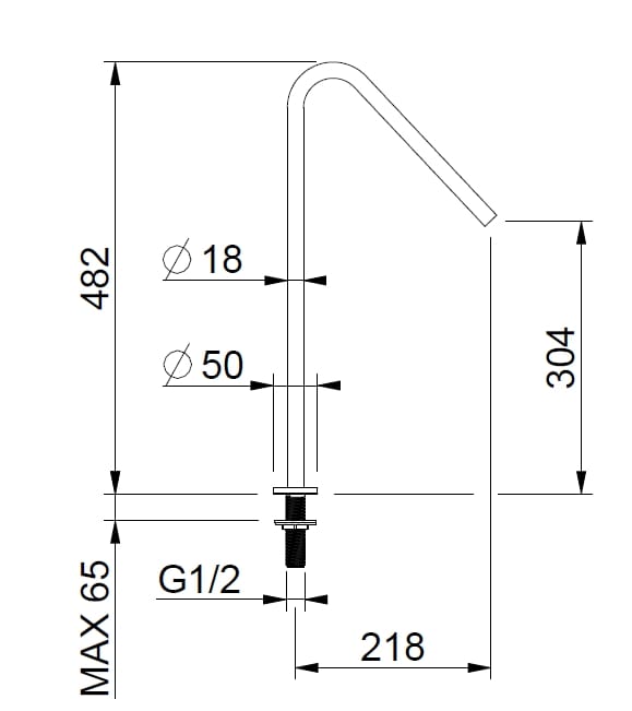 Дозирующий носик из нержавеющей стали для столешницы для умывальника BEAMTECH Level ARCH-00012478 - Вид №3