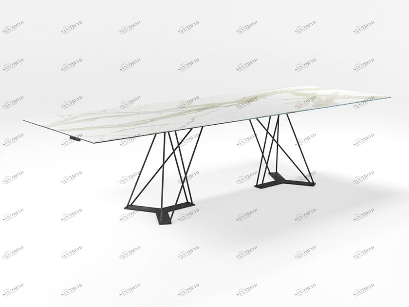 Barel Раздвижной прямоугольный стол из стеклокерамики и железа Sistema santiago sun-id-1465568