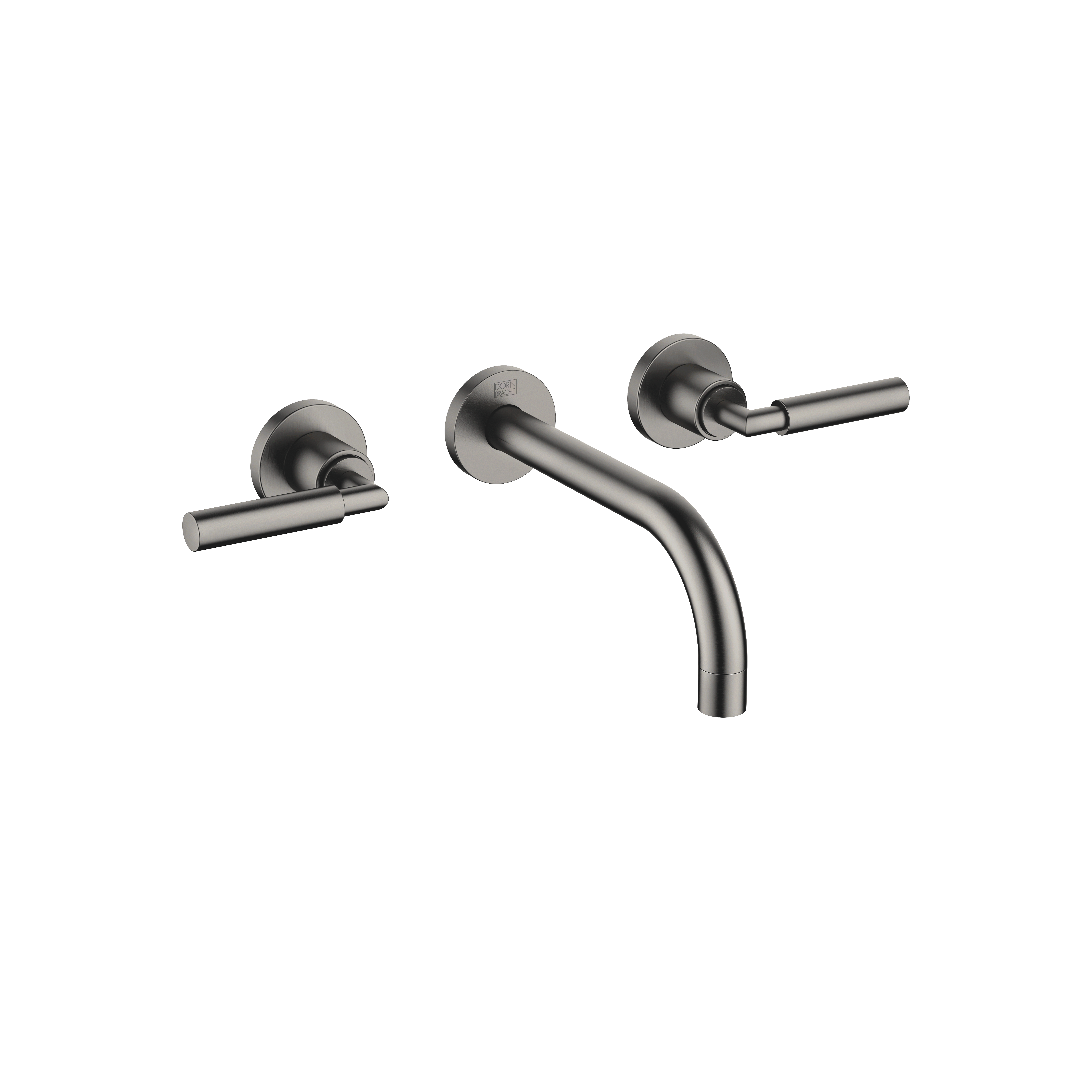 ТАРА Смеситель для раковины настенный без донного клапана - матовая темная платина DornBracht Tara 36712882-99