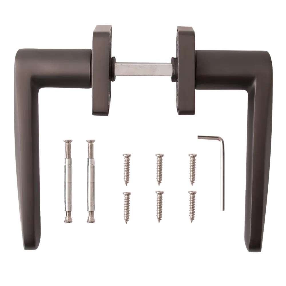 Дверные ручки Armex H-22114-A-GRF, без запирания, комплект, цвет графит STLM-2074131 - Вид №1