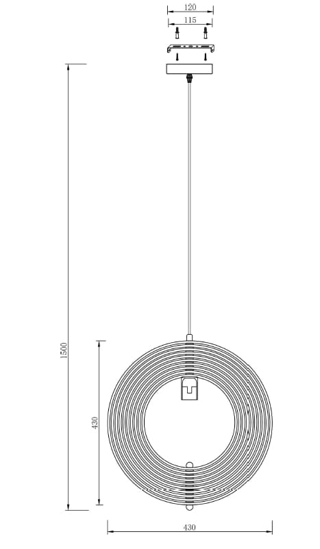 Деревянный подвесной светильник Maytoni корни ARCH-00062266 - Вид №3