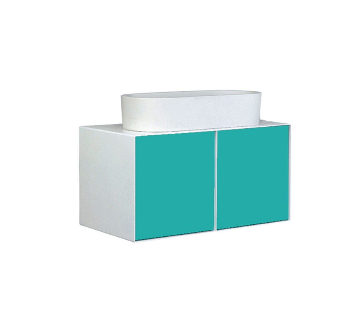 Ex.T Notch Cabinet 4 Умывальник настенный бирюзовый EXFORM4/6034 