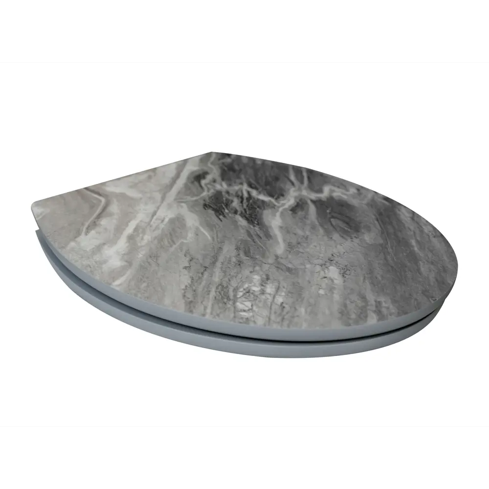 Сиденье для унитаза KONSENSA Терни с микролифтом цвет серый мрамор STLM-2131184 - Вид №3