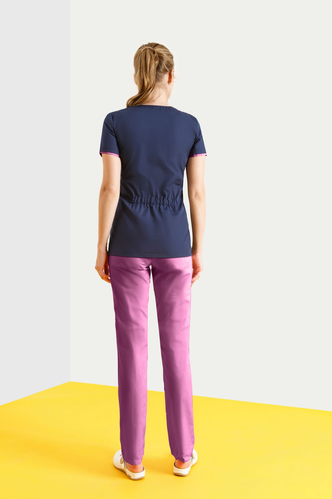 4958854 Костюм Сакура темно-синий с розовым  Медицинская одежда  размер 50 Спецодежда  - Вид №7