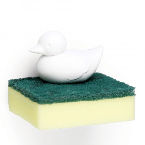 QL10225-WH Держатель для губки duck белый Qualy