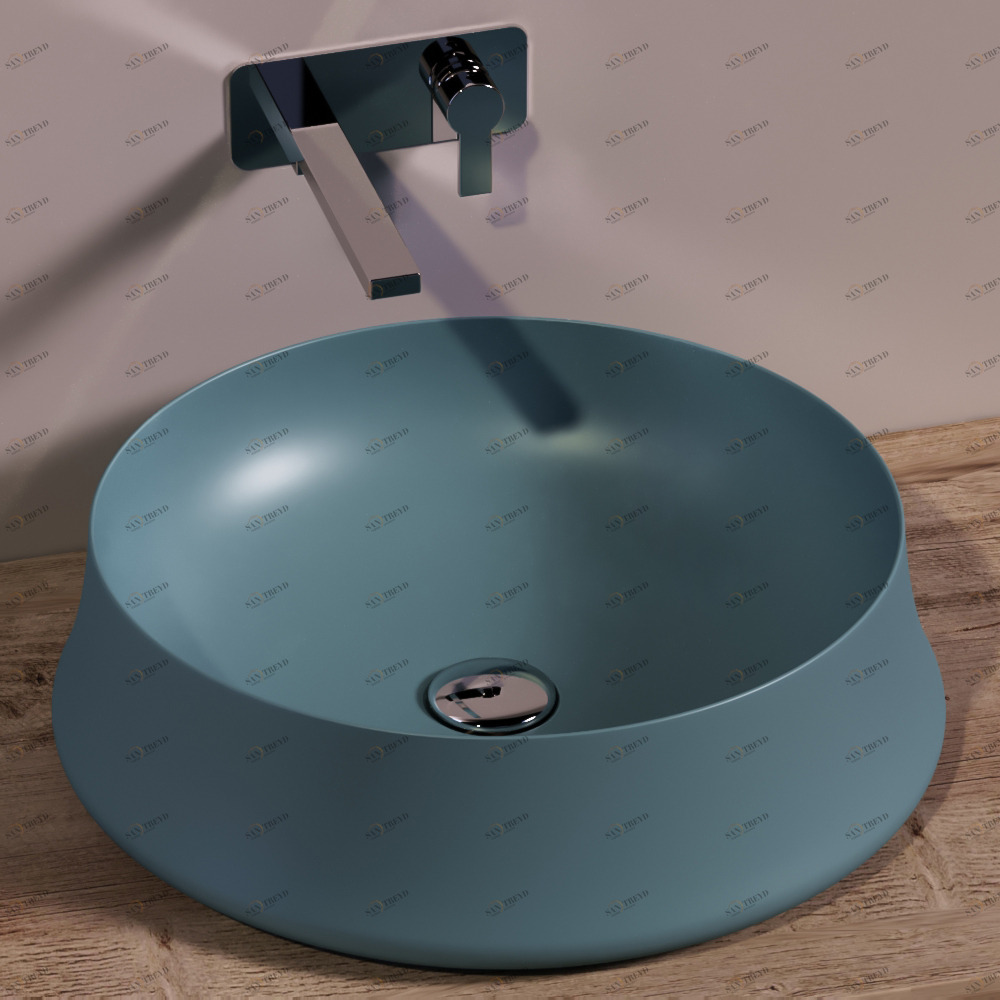 SH01NAVYMATT Накладная раковина на столешницу  круглая Simas Sharp