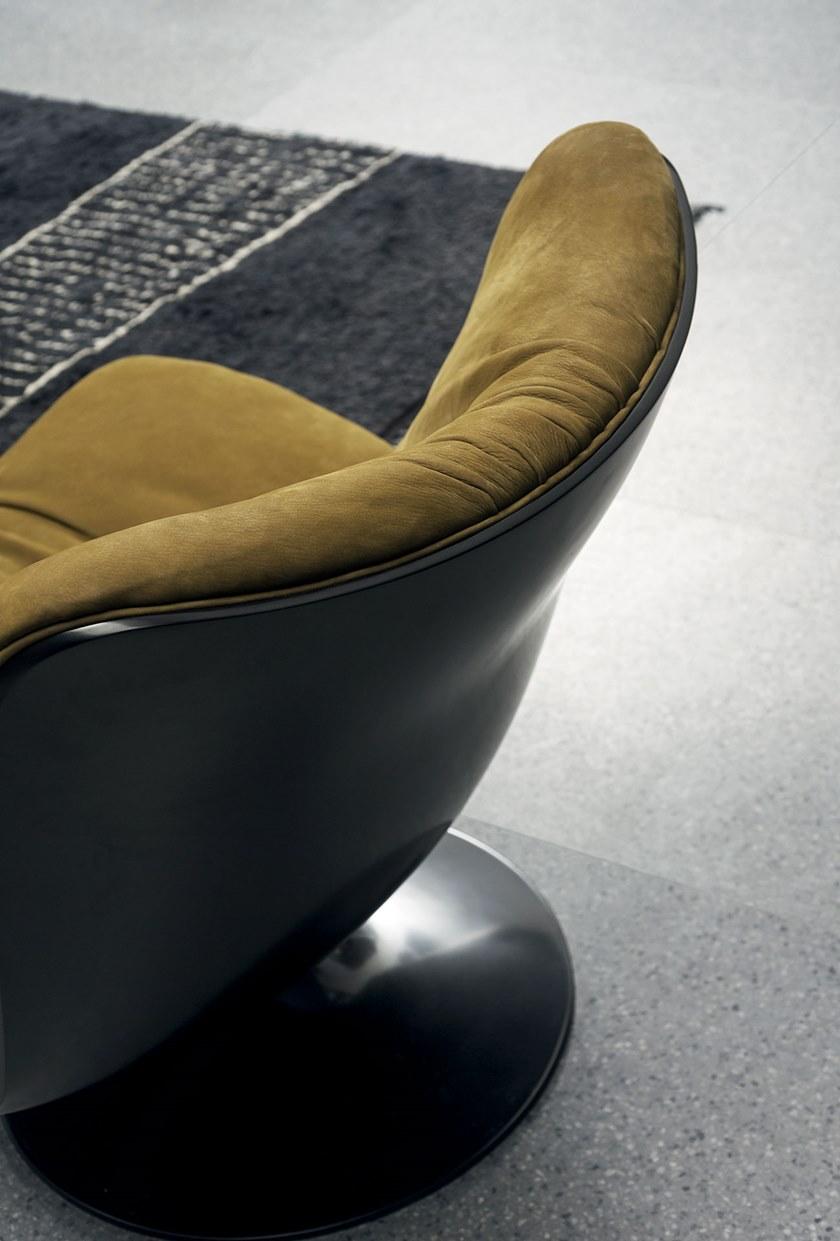 BAXTER Поворотное кожаное кресло Marilyn sun-id-1382419 - Вид №3