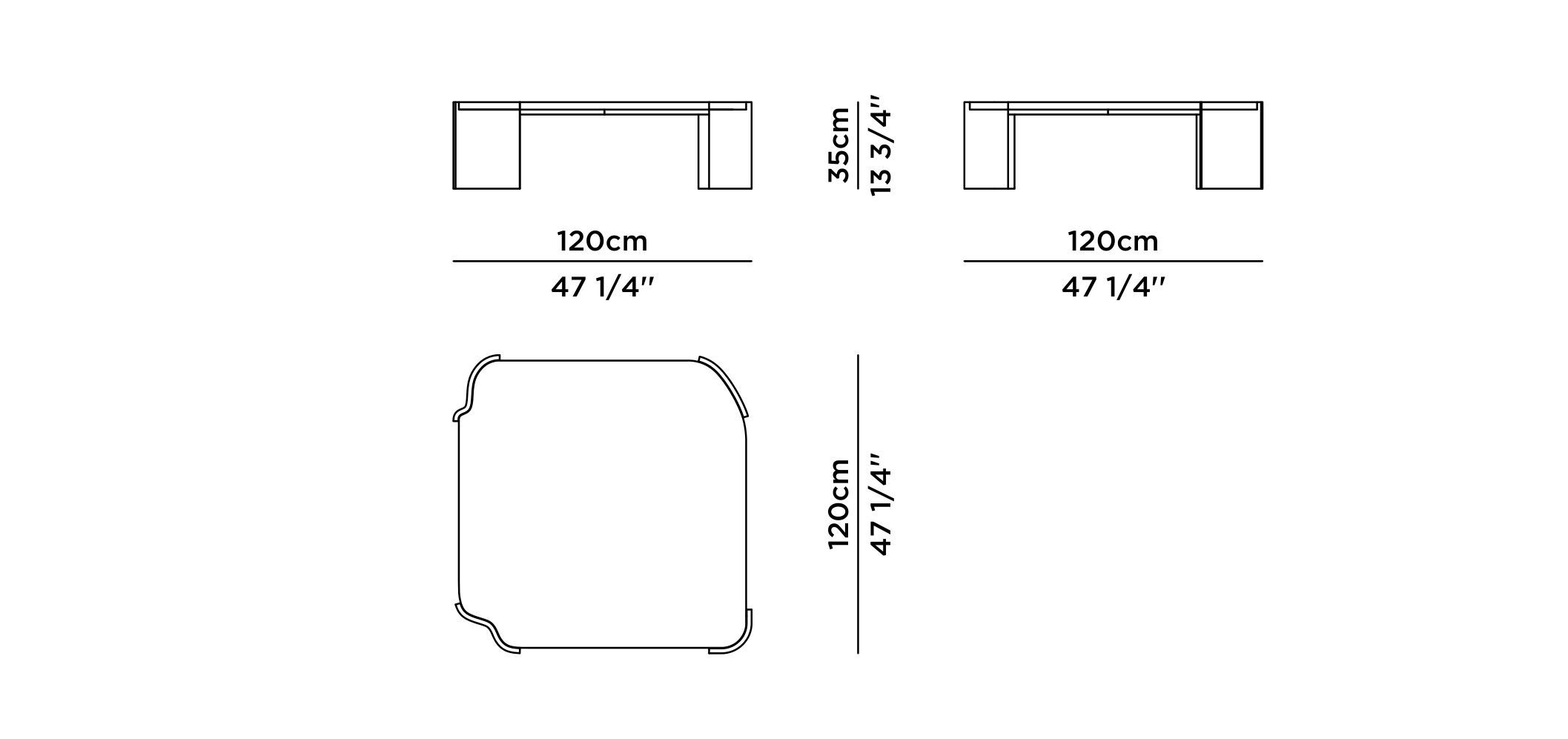 Квадратный мраморный журнальный столик Calacatta Greenapple SALEMAS ARCH-00111462 - Вид №8
