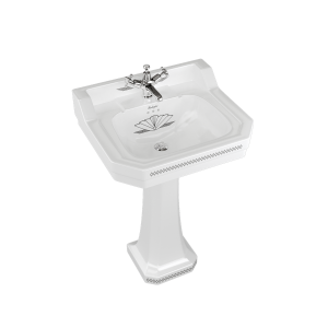 Burlington Bespoke Раковина на заказ Charleston Edwardian 56 см со стандартной подставкой с 2-мя отверстиями под смеситель B4 2TH CHAR P1 CHAR