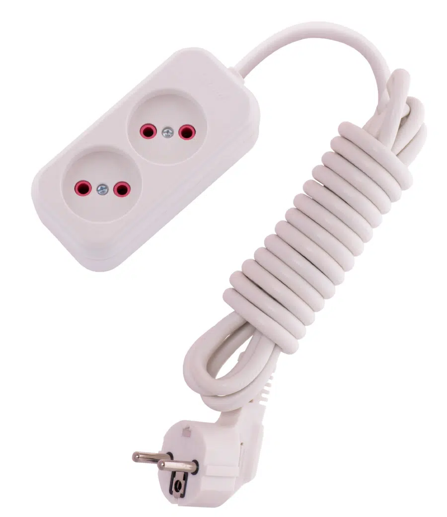 LILA Удлинитель бз 2 входа, 3 метра белый LEZARD 720-0203-203