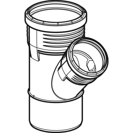 390.533.14.1 Тройник Geberit Silent-PP 45° Geberit  - Вид №1