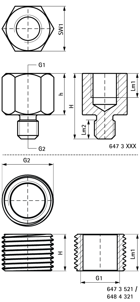6473312 BIS Переходники создание резьбового соединения walraven  - Вид №1
