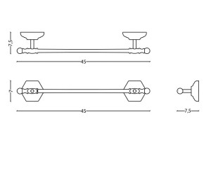Металлический держатель для полотенец