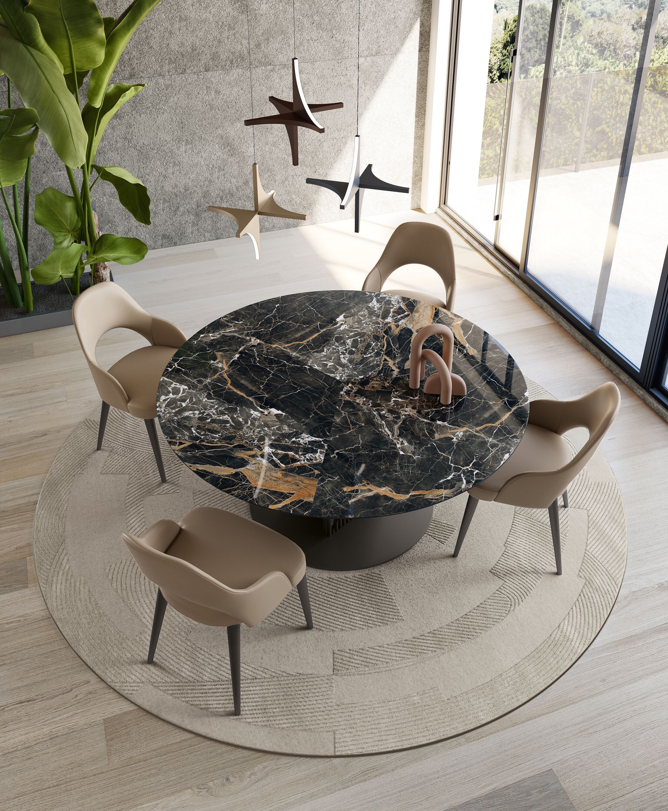 Кожаный стул с подлокотниками Bizzotto Italia Нара ARCH-00067879 - Вид №2