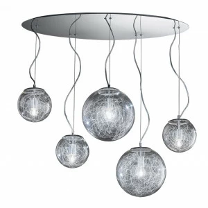 Подвесная люстра Ideal Lux Mapa Max SP5 IDEAL LUX ДИЗАЙНЕРСКИЕ, MAPA MAX, ШАР 057382 Хром