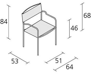 Alias Штабелируемый садовый стул с подлокотниками Green sun-id-1415864 - Вид №1
