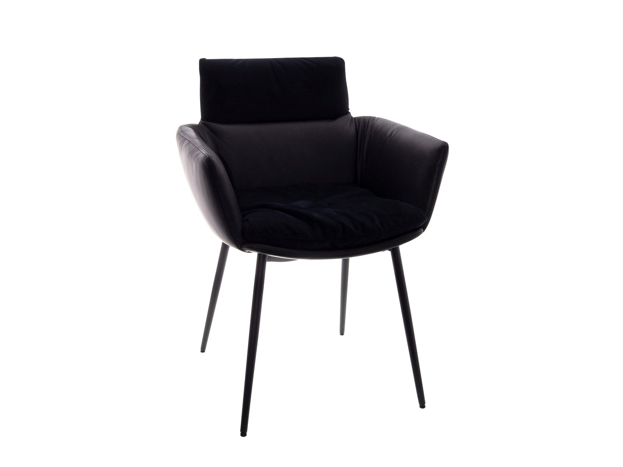 Мягкий стул с подлокотниками и основанием с 4 ножками KFF Faye ARCH-00120146 - Вид №2