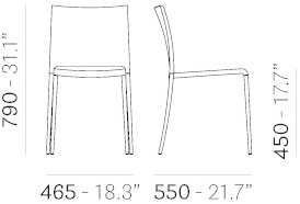 Pedrali Штабелируемый стул из алюминия Mya 700 - Вид №7