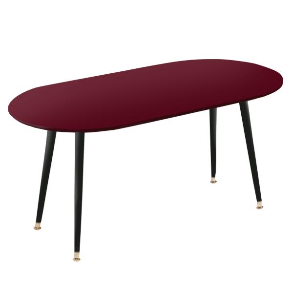 Кофейный столик с черными ножками бордовый Soap WOODI  00-3966123 Красный  - Вид №4