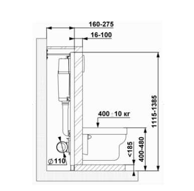 Инсталляция Уклад СИ 01.04.54.00.0  кнопка белая 101917 - Вид №1